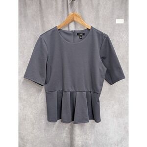 Vera Wang Simply Vera Gray Blouse Women Large